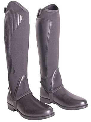 AK STRETCHY Neoprene Horse Riding Half Chaps AKRS-2151 (Black, L)