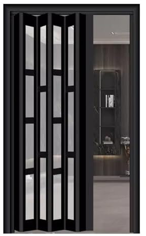 Schiebetür Falttür falttüren innentüren 80 Zoll Hoch Falttür/ Innenbereich Akkordeon-Tür, Multifalttür Modern Schiebetür Für Den Kleiderschrank, Temporäre Tür Raumtrenner Mit Klaren Acrylpaneelen, Für