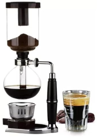 XHTLLO Siphon-Kaffeemaschine Mit Edelstahlbasis, Handgebrühte Klassische Kaffeemaschine Für Zuhause Und Büro