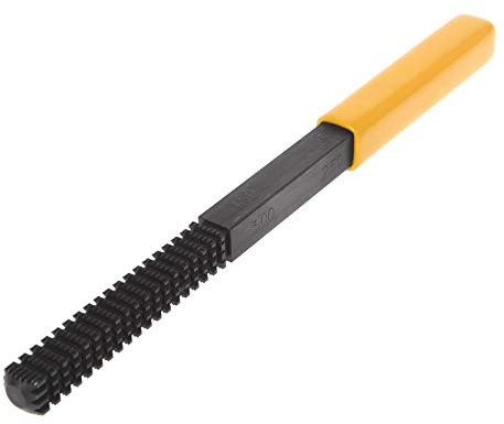 MotorMinds Lima di riparazione filettata esterna, 0,75-3,0 mm, strumento di divisione metrica per ripristinare filo di acciaio nero con manico rimovibile per filettatura sinistra e destra