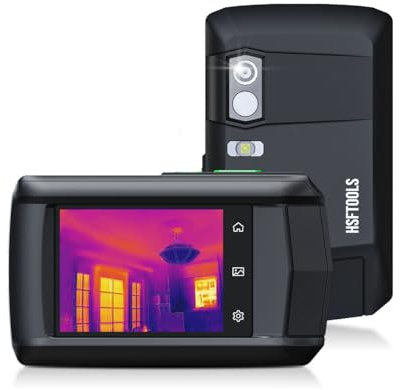 HSFTOOLS P2W Thermal Camera 256x192 IR Resolution,Dual-Camera Thermal Imaging Camera,640x480 3.5 Touch Screen,Wi-Fi,8MP Visible Camera,Super Resolution Image Enhance, Video and Audio Recording