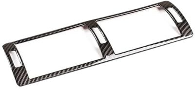 NDKSZHEQ Compatible con BMW E39 Serie 5 96-03 ABS Cromado/Textura de Fibra de Carbono Marco de ventilación de Salida de Aire Acondicionado de Consola Central Accesorios for automóvil(Carbon Fiber)