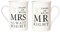 Happy Homewares Ivory White 30th Anniversary Mr Right & Mrs Always Right Ceramic Gloss Mug Gift Set