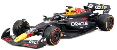 Bburago – F1 Red Bull Racing RB20#1 Verstappen mit Helm und Vitrine, Diecast-Modell im Maßstab 1:43, offizielle Lackierung 2024, detailgetreue Nachbildung, offiziell lizenziert, empfohlenes Alter 14+