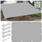 Vela Ombreggiante Impermeabile Tenda da Sole per Esterno Vele Ombreggianti Quadrato Telo Parasole con Fune e Occhiellato Protezione UV Tenda a Vela per Giardino Balcone Terrazza 3x3M Grigio chiaro