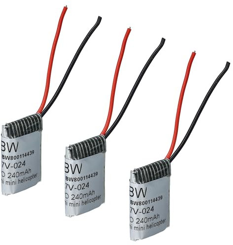 vhbw 3X Akku kompatibel mit Syma S107G, S108G Drohne Multicopter Quadrocopter (240 mAh, 3,7 V, Li-Ion)