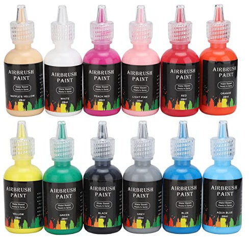 Vomeko de 12 colores Juego de pigmento líquido, suministros de tinte de tinta de pintura de bricolaje, pintura de bricolaje, para ropa de bricolaje artesanías de arte de