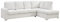 Large Corner Sofa, Left Hand Sofa or Right Hand Corner Sofa, Couch in Upholstered Jumbo Cord or Linen Fabric, L Shaped Sofas with Optional Matching Footstool (Cream Linen, Right Hand Facing)