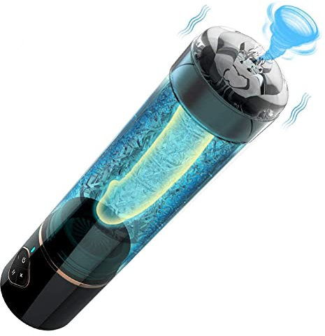 Bomba Pene Masculino, Bomba de Vacío Eléctrica para el Pene Juguete Sexuale Hombre, Extensor Alargador de Pene Hombre con 5 modos de succión, Masturbador de Erección