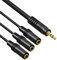 YUOIUX Cavo AUX a 3/4/5/6 vie da 3,5 mm, 1 maschio a più connettori femmina, cavo di prolunga AUX per cuffie