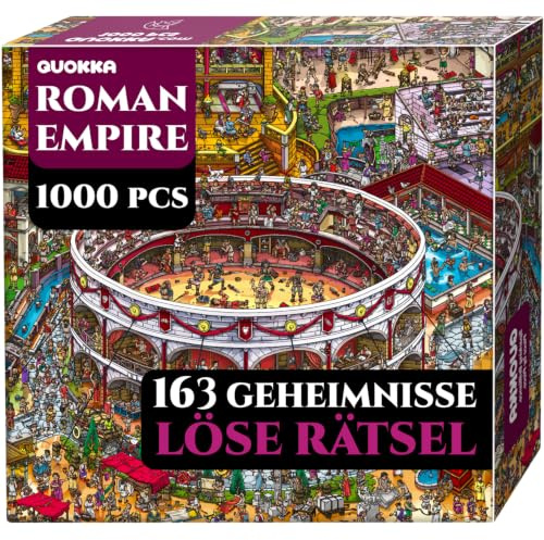 1000 Teile Puzzle für Erwachsene - Inspiriert vom Römischen Reich | Puzzle für Erwachsene -Hochwertiger, Dicker Karton, Matte Oberfläche - 147 Versteckte Rätsel, 2 Geheimumschläge