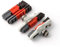Clarks Elite Rim Brake Pads - Pair of 50mm Triple Contour Brake Pads with Replacement Inserts Compatible with Shimano Road Bikes, Ideal for Wet & Dry