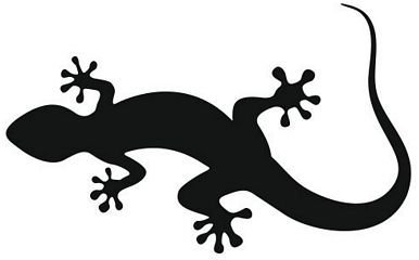 FahnenMax Autoaufkleber Sticker Lizard Eidechse schwarz Aufkleber