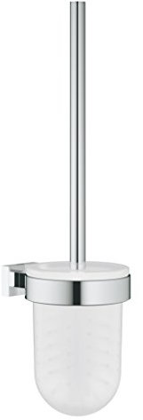 GROHE Essentials Cube - Toilettenbürstengarnitur (Material: Glas / Metall, Wandmontage, Verdeckte Befestigung), chrom, 40513001