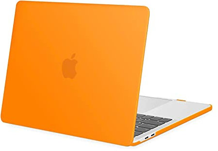 MOSISO Compatible with MacBook Pro 13 inch Case 2025 2024 2023 2022-2016 M2 M1 A2338 A2289 A2251 A2159 A1989 A1706 A1708 with/without Touch Bar, Plastic Hard Shell Case Cover, Orange
