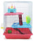 BPS® Hamsterkäfig, Hamstervilla mit Rad, Tunnel und Haus, 28 x 21 x 31 cm, Farbe wird nach Zufallsprinzip versandt