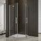 80x80x195cm Box Doccia Angolare Semicircolare Porte Battenti Vetro Trasparente Anticalcare 6mm