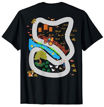 Spielteppich Dorf Track Spielstraße Automassage Geschenk T-Shirt