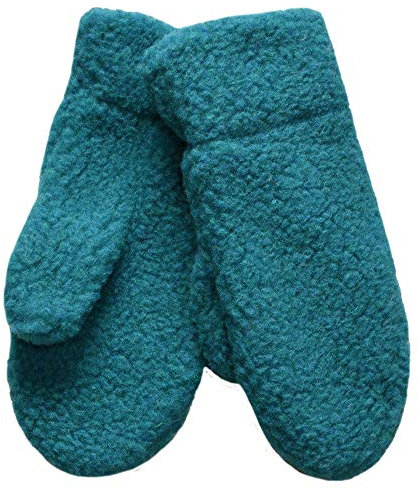 SamWo, Fäustlinge/Handschuhe aus 100% Merinowolle, wohlig warm (XS, petrol)