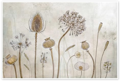 Herbst Poster von Mandy Disher 30 x 20 cm Beige Makrofotografie Wanddeko