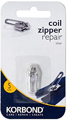 Korbond Zip Repair Kit – Silver – Instant & Easy Zip Replacement Kit, 110551
