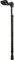Ergonomic Handled Walking Stick - Left Handed Palm Grip - Telescopic Height - 14 Height Settings - Non-Slip Rubber Ferrule - Matt Black