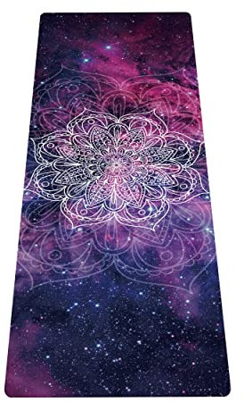 LaiEr Tragbare Reise-Yogamatte, faltbare, leichte Trainingsmatte – ideal für Yoga, Pilates, Bikram, Stretching, Training und Bewegung (183 cm x 61 cm x 1,5 mm) Pattern13
