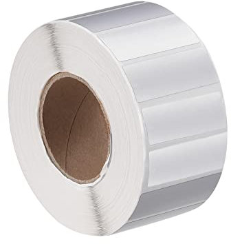 sourcing map Direkt Thermisch Etikett Metallisch Silber 40x15mm 1 Reihe 2000 Etiketten 1Rolle