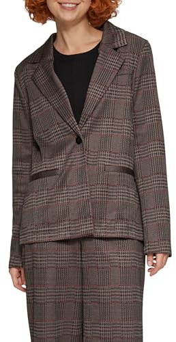 QS Karierter Blazer aus Viskosemix