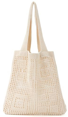 SUKUTU Borsa da Donna Grande all'uncinetto, Borsa a tracolla,Borsa hobo in maglia per borsa da cucina