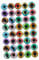 Anneome 14mm Eye Glass Patches 50 Pack Gems Glass Sticker DIY Jewelry Material for Home Decor Craft Work