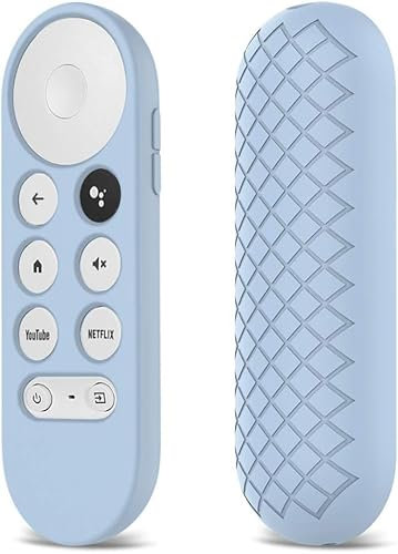 Funda de Silicona para Mando Google Chromecast 4K/HD, Ultrafina y Antideslizante, Protección Anti-Caídas y Golpes, Compatible con Control Remoto Google TV (2020/2022)