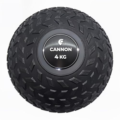 CANNON Slam Ball 2-10 kg, Balón Medicinal Antideslizante sin Rebote | Balón con relieve para fuerza, resistencia, cardio y ejercicio funcional