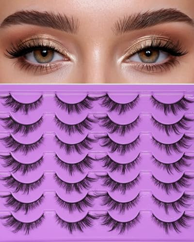 Fox Eye Lashes Faux Cils-Strip False Eyelashes 3D Effect Wispy Eyelashes Natural D Curl Soft And Reusable 15mm by Obeyalash (HX2-2)