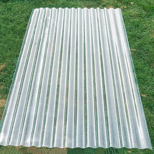1mm Placa Ondulada,Planchas Transparentes Tejados,Paneles for Tejado a Prueba de Lluvia,Captadores de Luz,Chapa Tejado de Aislamiento,Lámina Techo,para Invernadero Cochera,1/3/6/7/9/10 piezas(9 Pcs,0.