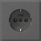 Gira 018867 Schuko Steckdose Gira TX_44, anthrazit