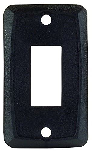 JR Products 12855 Black Single Switch Face Plate