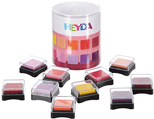 Heyda Heyda 204888471 Heyda 204888471 Mini-Stempelkissen Set (Sunrise) 3 x 3 cm , 10 Rot-Töne sortiert