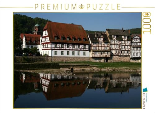 CALVENDO Puzzle Marstall und Fachwerkhäuser in Rotenburg a.d. Fulda | 1000 Teile Lege-Größe 64 x 48 cm Foto-Puzzle für glückliche Stunden
