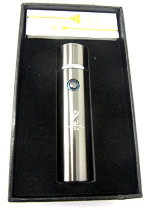 SX4 Electronic Lighter Dual Arc Lighter Rechargeable Flameless Candle Lighter,USB Electric Plasma Lighters Windproof Fire Starter for Cigar Cigarettes Smoking Camping BBQ Stove in Gum Metal Colour