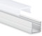 LED-Gigant Aluminium Profil A0: 2m, Opal Abdeckung, Wasserresistent, LED-Streifen bis 8mm, Indoor/Outdoor, 10W, 3000K, Soft White, Fernsteuerung, 12V DC, Lichtkette