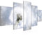 Runa Art - Bilder Pusteblume 200 x 100 cm 5 Teilig XXL Wanddekoration Design Grau Blau 015151a