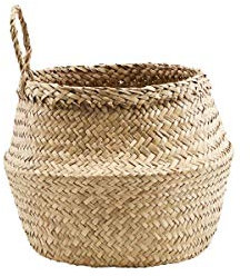 House Doctor 212430311 Korb, Tanger, h: 18,5 cm, Dm: 24 cm, Eisen, Glas, Natur