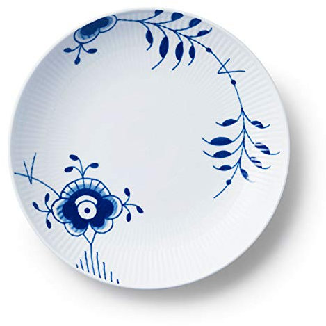 Royal Copenhagen Blue Fluted Mega 1016905 - Plato llano (25 cm de diámetro, porcelana), color blanco y azul