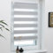 Grandekor Doppelrollo Klemmfix ohne Bohren Hellgrau 80x120cm(Stoffbreite 76cm) Fenster Rollos für innen Klemmrollos Duo Rollos für Fenster ohne Bohren mit Bohren Privatschutz UV-Schutz Zebrarollo