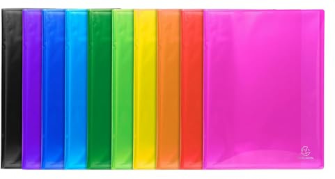 Exacompta 12 display books Iderama A4 50 pockets assorted