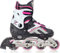 Raven Pulse Inline Skates Inliner für Kinder und Erwachsene OPTIONAL 2in1 mit Schlittschuhen verstellbar (Black/Pink ohne Kufen, 40-43 (25,5-28cm))