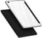 VAGHVEO Hülle für iPad 9. / 8. / 7. Generation, iPad 10,2 2021/2020/2019 Flexibel Weiche Transparente TPU-Schutzhülle Stoßfeste Rückseite Cover, Dreifach Faltbarer Ständer Klare iPad Hüllen, Schwarz