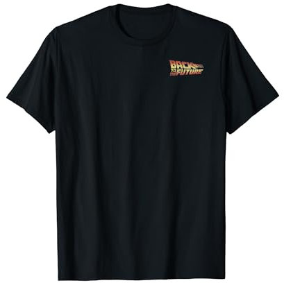 Back To the Future Left Chest DeLorean Back Peel Out T-Shirt