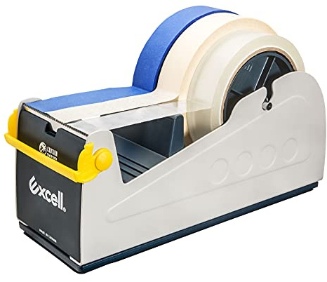 Excell 3-in-1 Tisch-Klebebandabroller, 25 bis 76 mm | Metallspender, Sicherheitsabdeckung, für Büro, Geschenkgeschäft und Lager